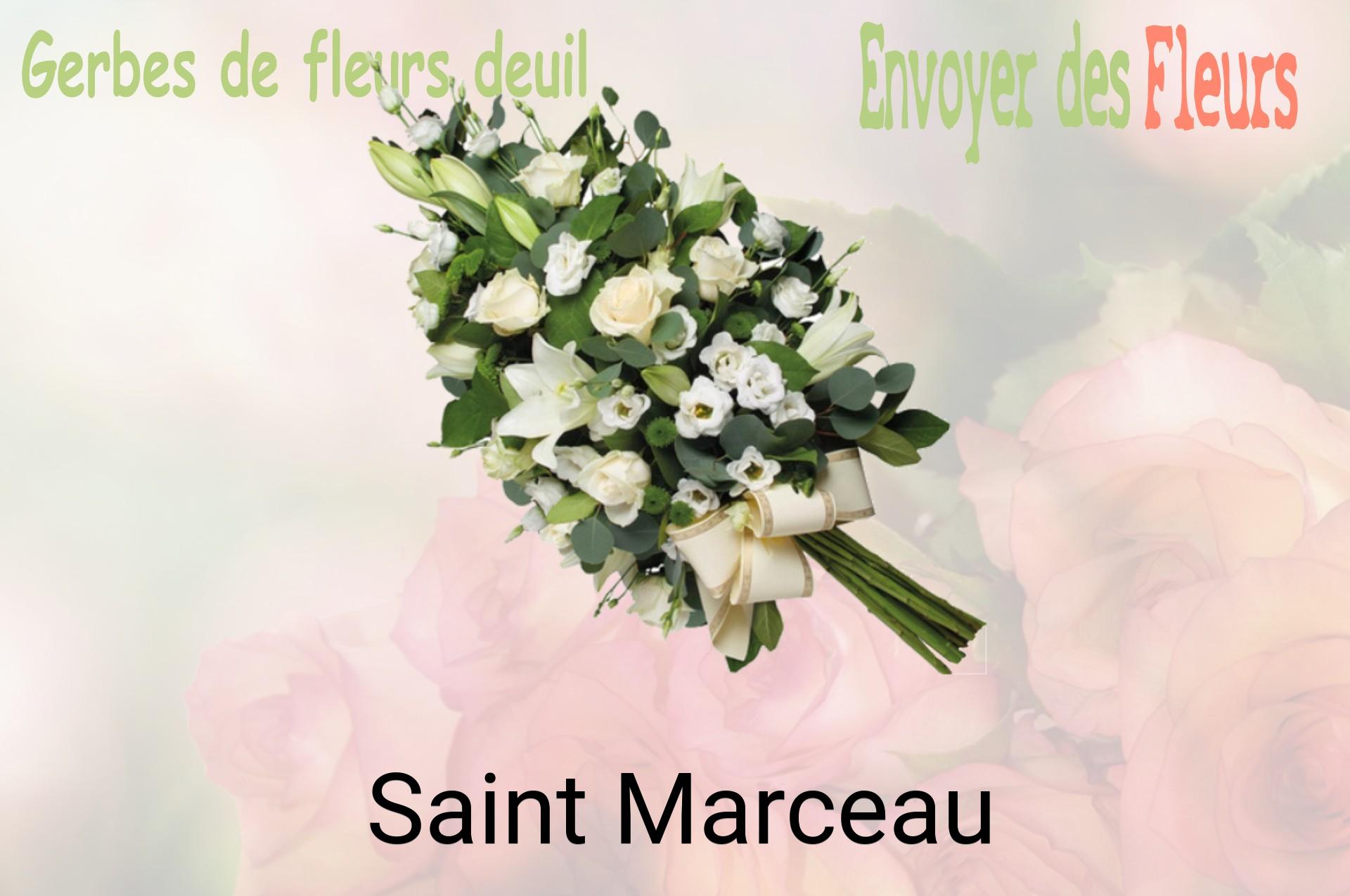 Gerbe de fleurs de deuil livrée à Saint-Marceau